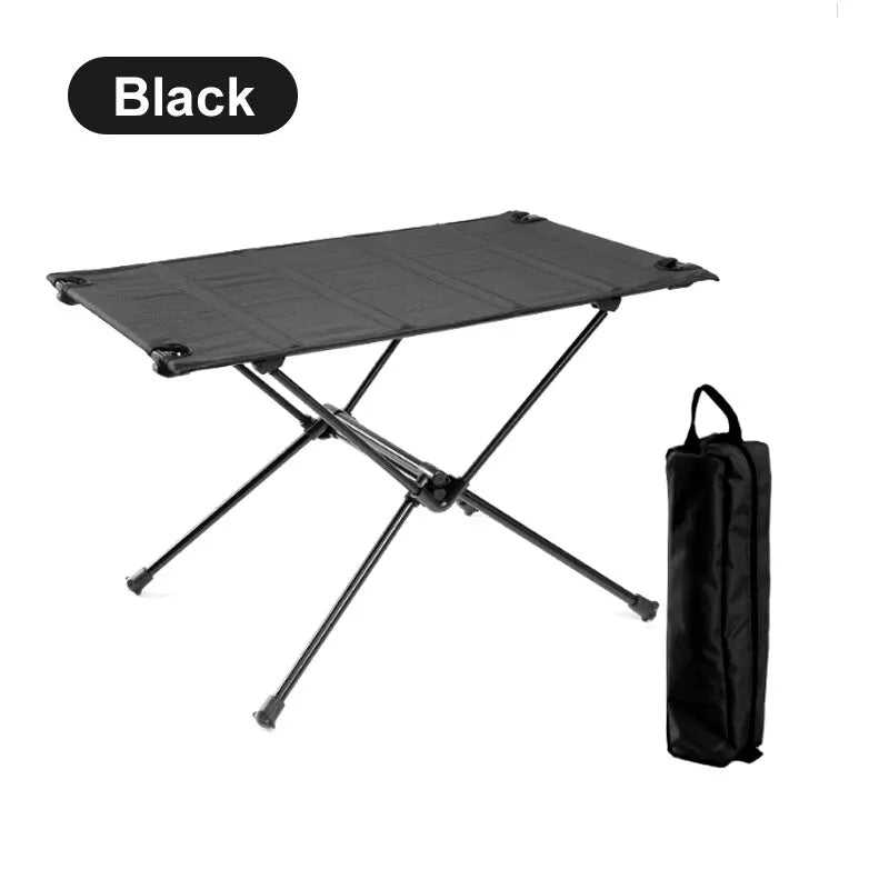 Camping Folding Roll-Up Table Black Camp Furniture - Tophatter Daily Deals