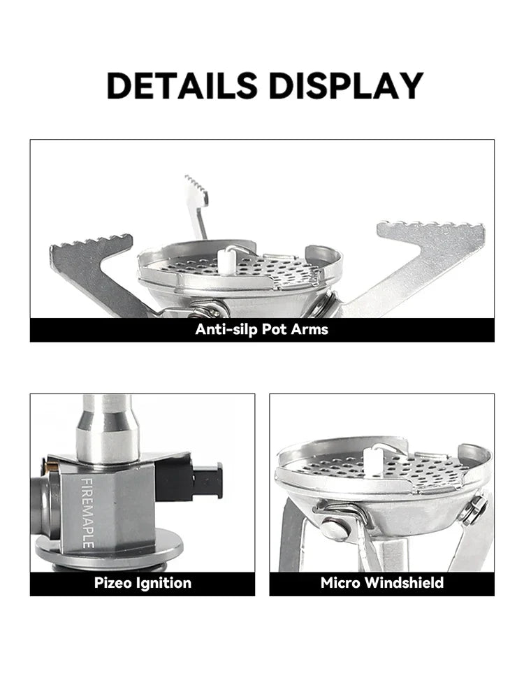 Pressure-Regulator Propane Camping Stove Silver Camp Cooking - Tophatter Daily Deals