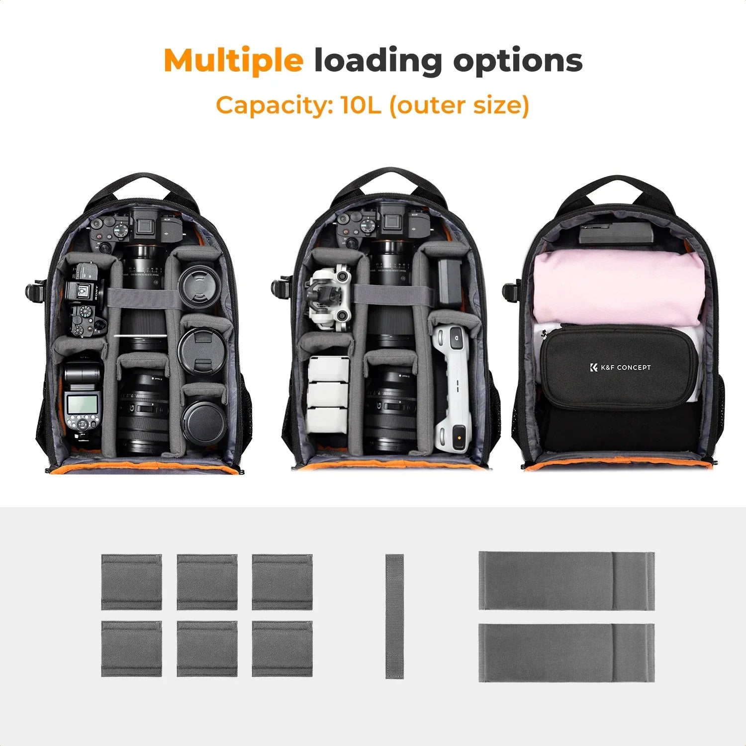 10L Lightweight Camera Backpack Black Backpacks - Tophatter Daily Deals