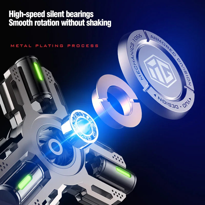 Glow Fidget Spinner Alloy EDC Long Spin Stress Relief - Tophatter Daily Deals