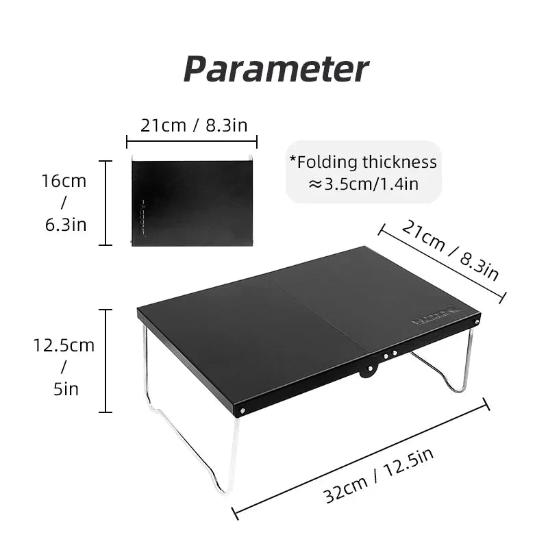 Camping Portable Folding Table Black Camp Furniture - Tophatter Daily Deals
