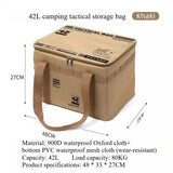 42L Camping Tactical Storage Bag Khaki Camping & Hiking - Tophatter Daily Deals