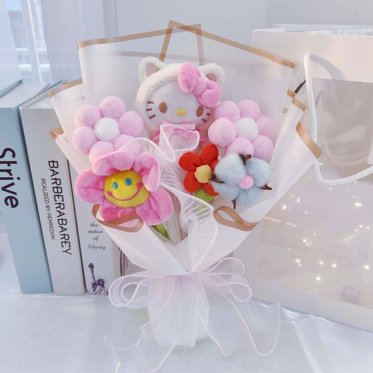 Sanrio Hello Kitty Plush Flower Bouquet Flowers - Tophatter Daily Deals