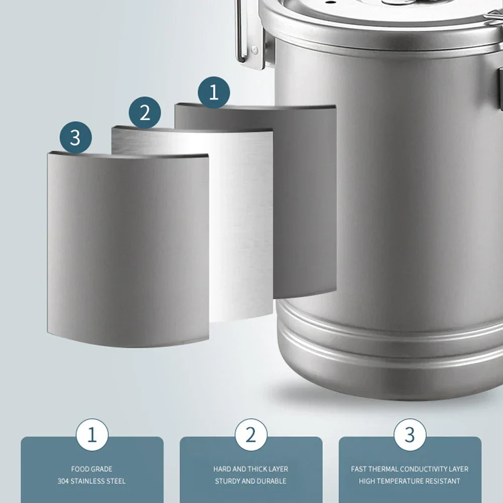 Camping Stainless Steel Cookware Pot Camping & Hiking - Tophatter Daily Deals