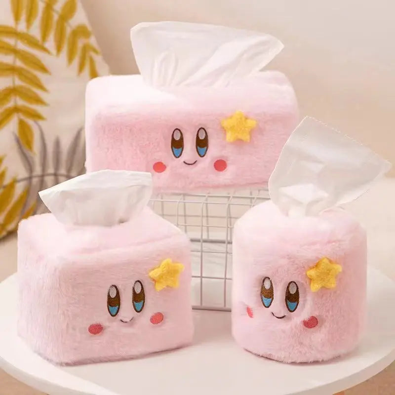 Star Kirby Plush Tissue Box Storage Pink Holder Case Home Decoration Anime - Tophatter Daily Deals
