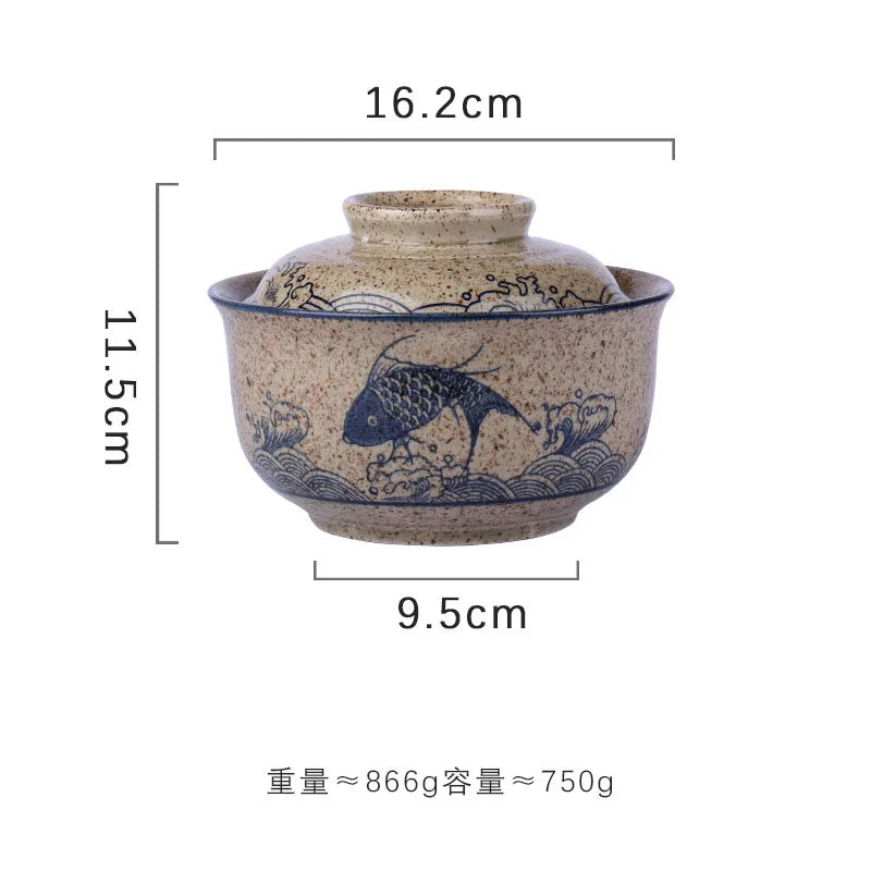 Instant Ramen Bowl With Lid Porcelain Large Capacity A - Tophatter Daily Deals