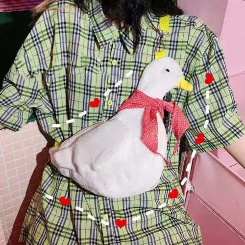 Duck Plush Purse Goose Crossbody Shoulder Messenger Bag Animals - Tophatter Daily Deals