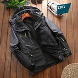 Waterproof Men's 2 In 1 Jacket - Softshell Fleece Hiking - Tophatter Daily Deals