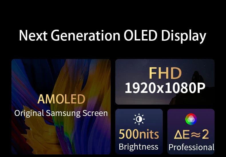OLED 13.3 Portable Monitor Metal Frame Travel Display - Tophatter Daily Deals