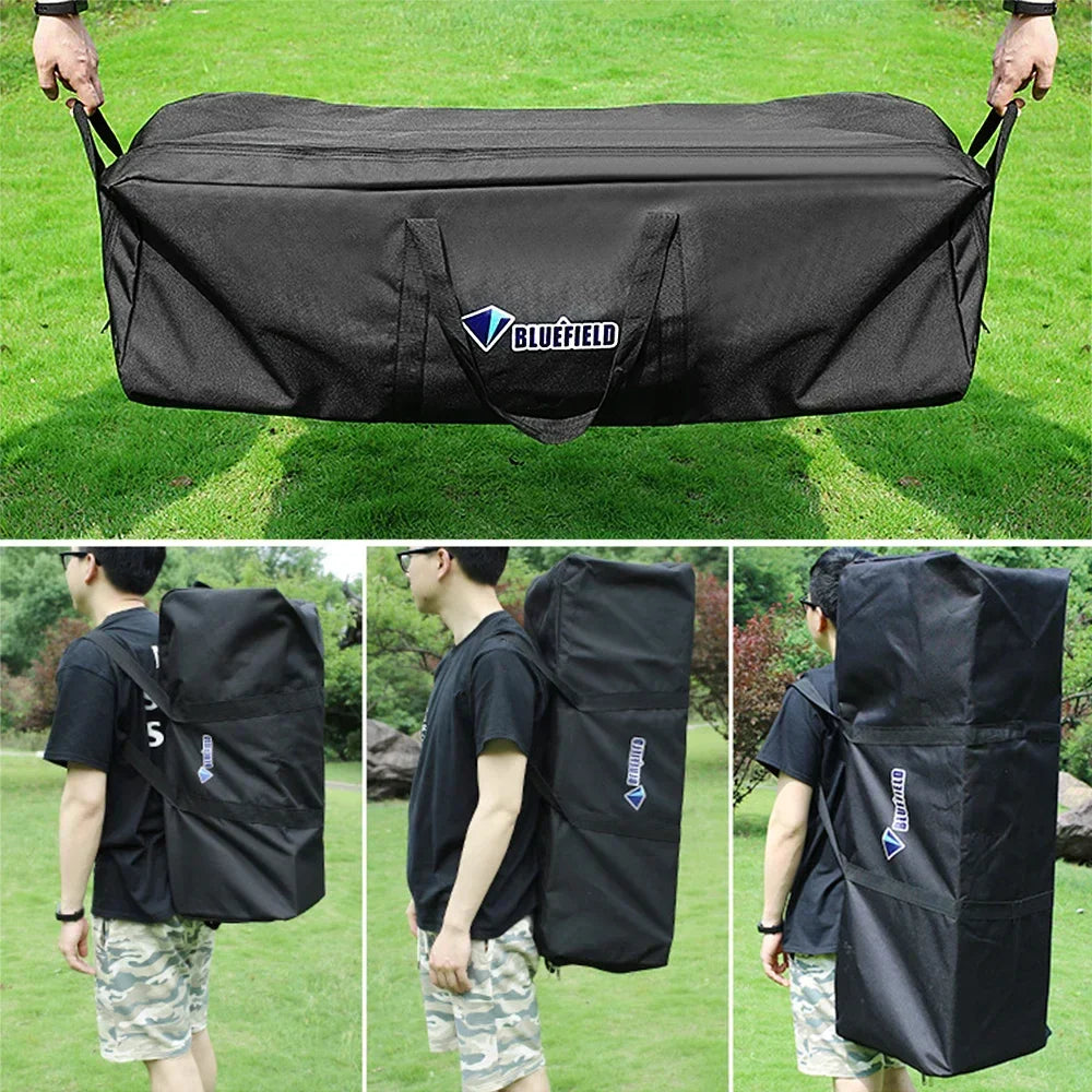 150L Foldable Travel Storage Bag Black Duffel Bags - Tophatter Daily Deals