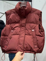 Warm Women’s Down Vest - Stand Collar, Duck Down, Winter - Tophatter Daily Deals
