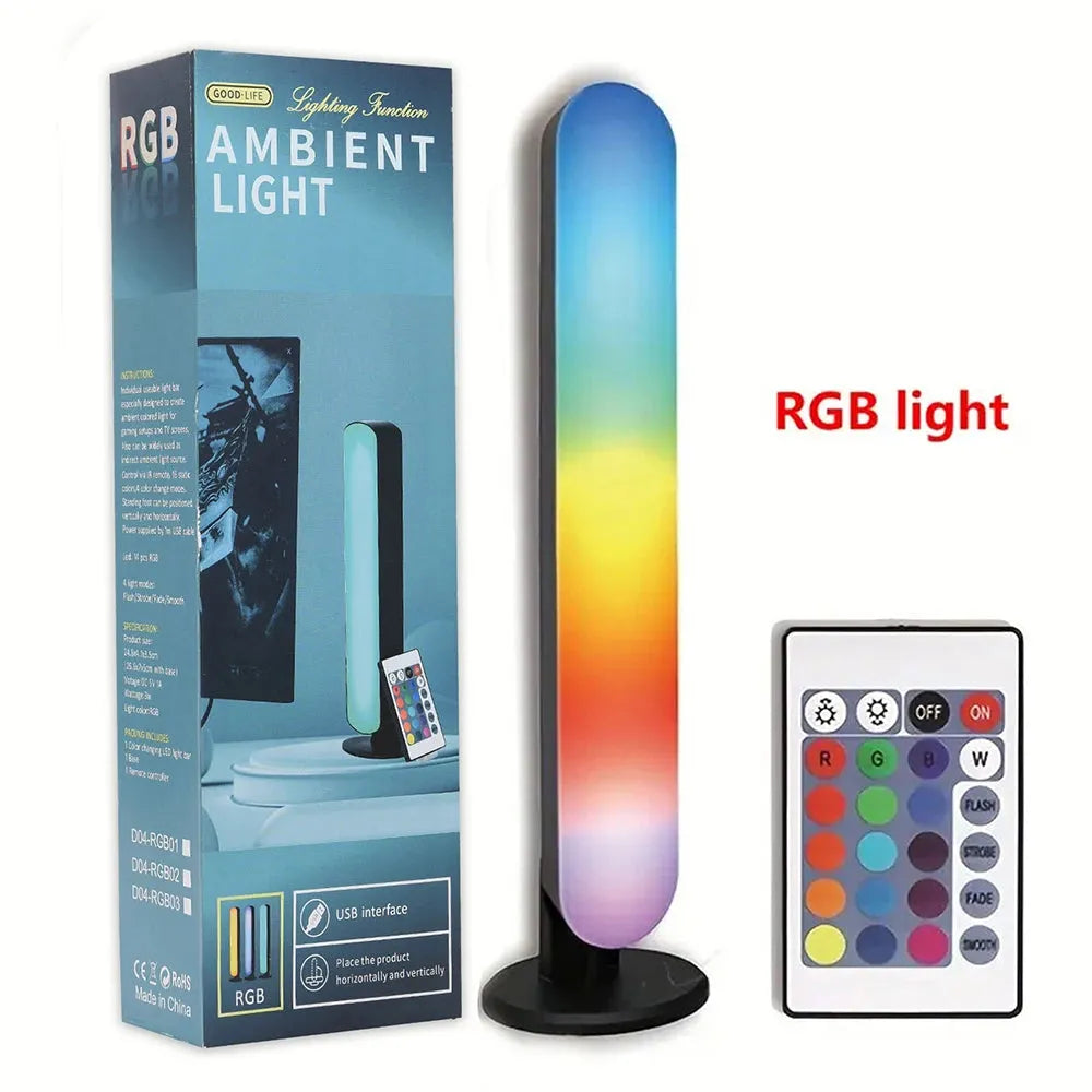 24 Keys IR Remote Control Smart RGB Strip Lights Gaming Lights, TV Ambient Backlight Sync With Music, RGB Desk Lamp For TV, PC green - Tophatter Daily Deals