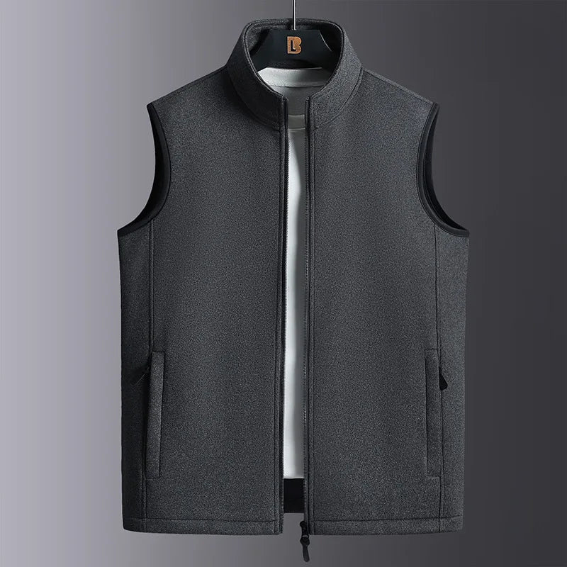 Warm Mens Fleece Vest - Sleeveless, Lamb Fleece, Winter - Tophatter Daily Deals