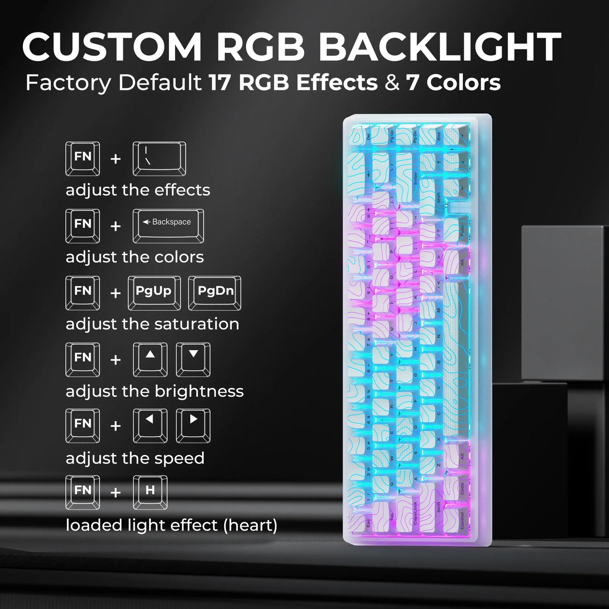 Mechanical Keyboard M67 67 Key Gasket Hot Swappable RGB - Tophatter Daily Deals