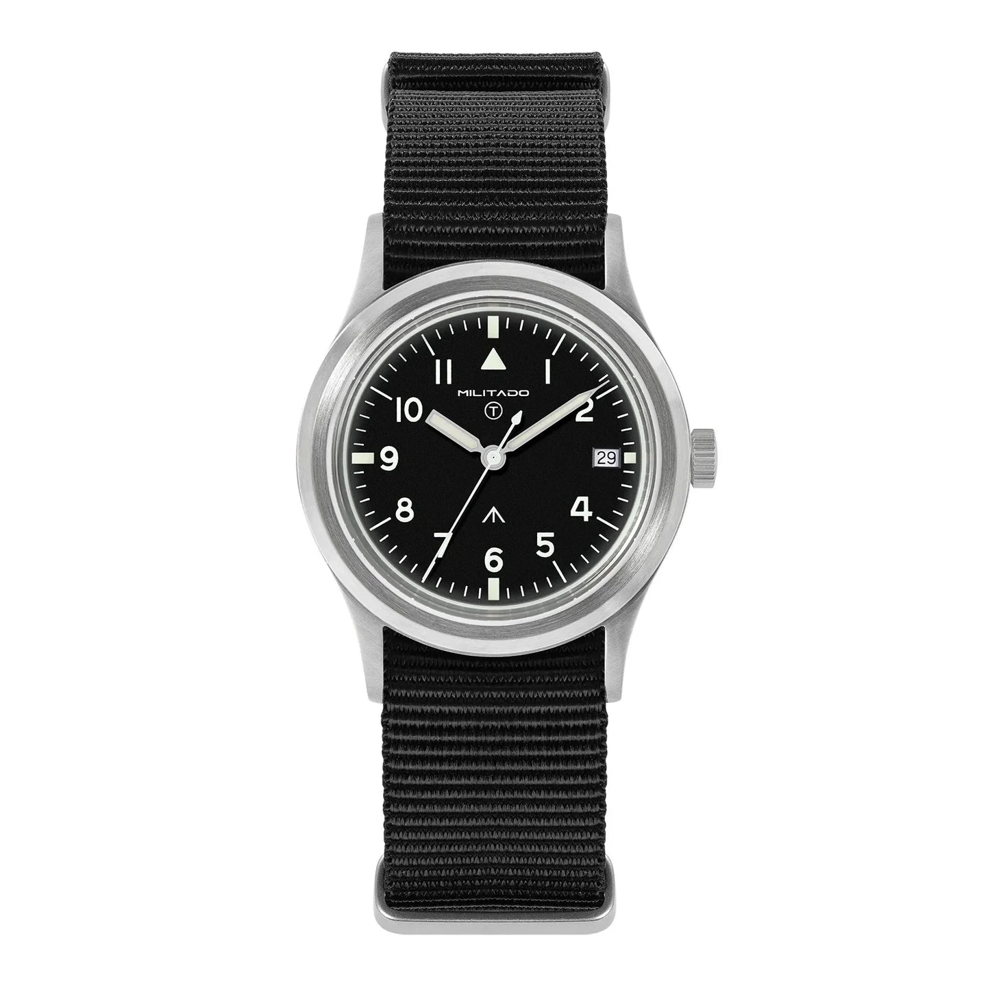 36mm Field Watch Sapphire Crystal VH31 Sweep Quartz Sapphire VH31 2 - Tophatter Daily Deals