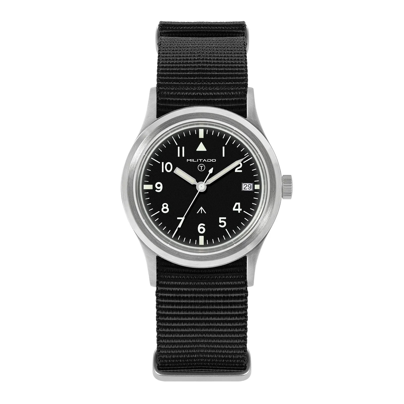 36mm Field Watch Sapphire Crystal VH31 Sweep Quartz Sapphire VH31 2 - Tophatter Daily Deals