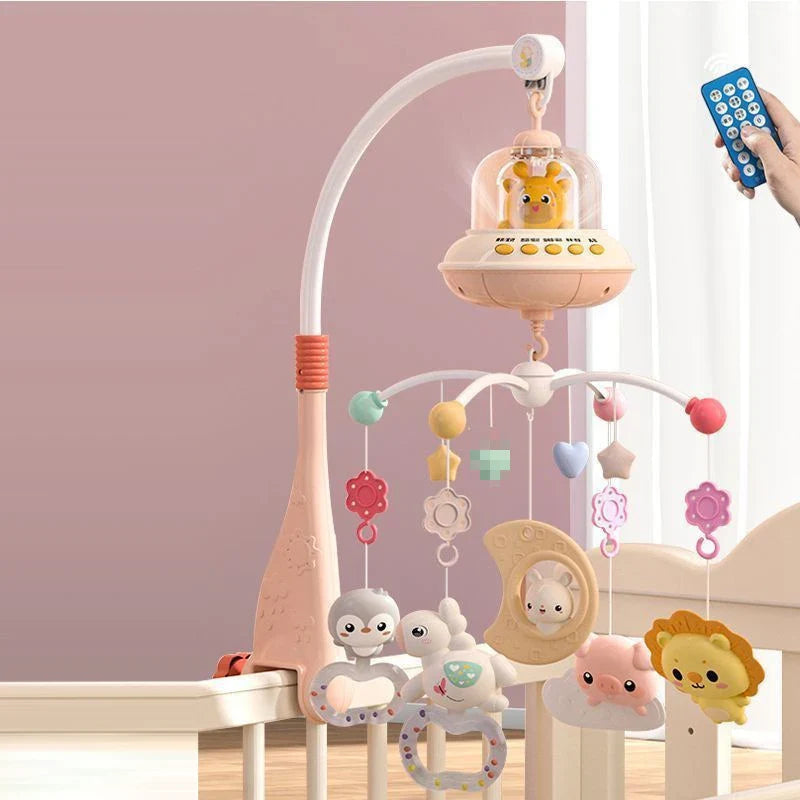 Musical Crib Mobile Newborn Sensory Toys Light Projector - Tophatter Daily Deals