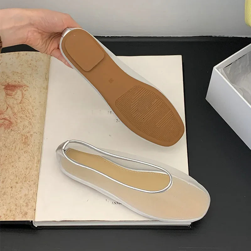 Lightweight Women Ballet Flats - Shallow Slip On Mesh - Tophatter Daily Deals
