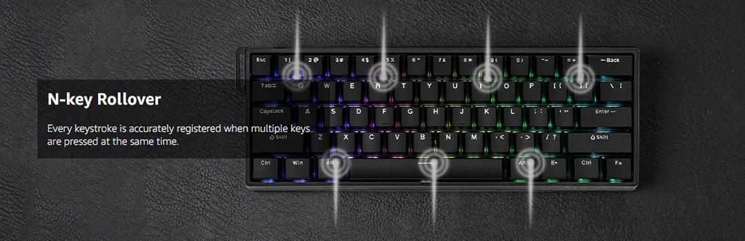60 Percent Magnetic Mechanical Keyboard Hot Swap 8000Hz - Tophatter Daily Deals