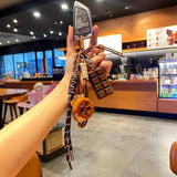 Woven Rope Bowknot Keychain With Cute Pastry Charms - Tophatter Daily Deals