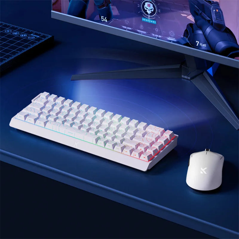 Hall Effect 68 Key Magnetic Gaming Keyboard Topographic RGB - Tophatter Daily Deals