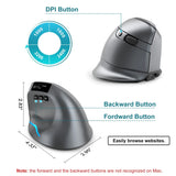 Bluetooth Vertical Ergonomic Mouse With OLED Screen - Tophatter Daily Deals