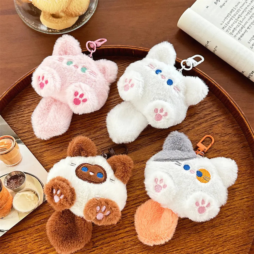 Plush Cat Keychain Cute Rabbit Fur Bag Charm Gift Decor - Tophatter Daily Deals