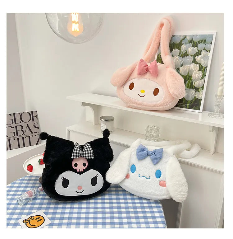 Sanrio Plush Cinnamoroll My Melody Kuromi Tote Shoulder Bag Anime - Tophatter Daily Deals