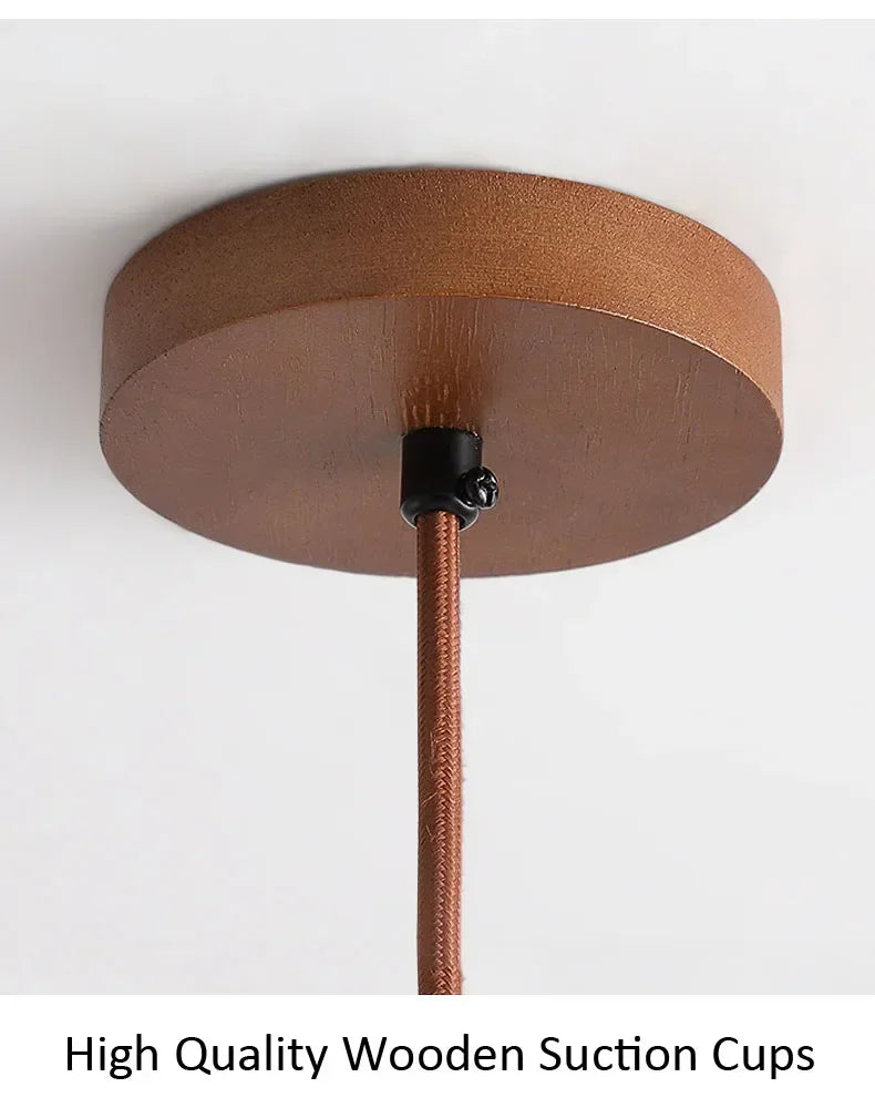 Japandi LED Pendant Lamp Yellow Stone Wabi Sabi Ambient Design - Tophatter Daily Deals