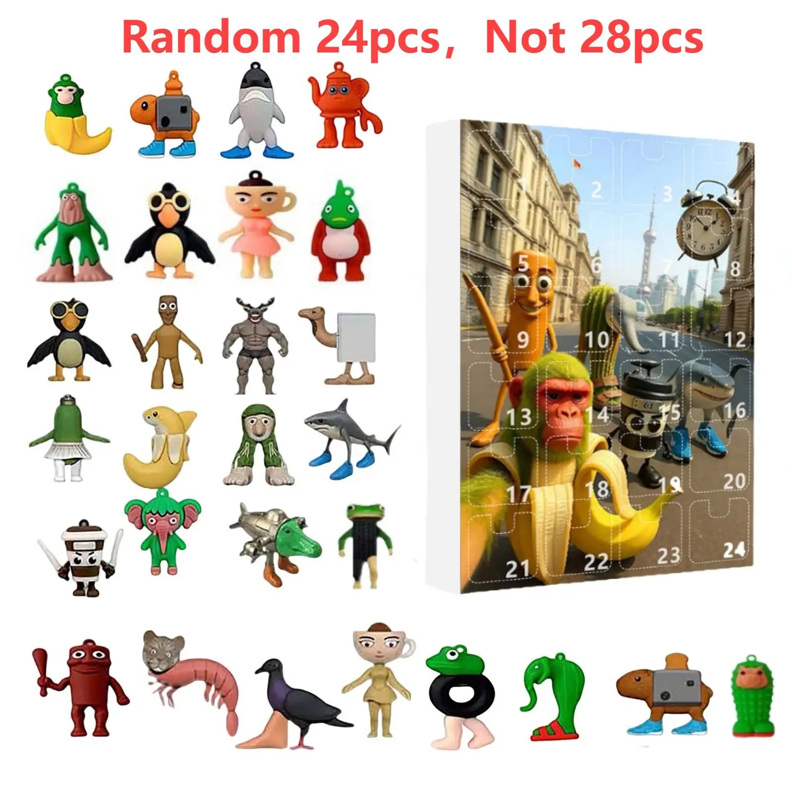 Advent Calendar 24 Day Italian Brainrot Christmas Keepsake G Silicone Figure - Tophatter Daily Deals
