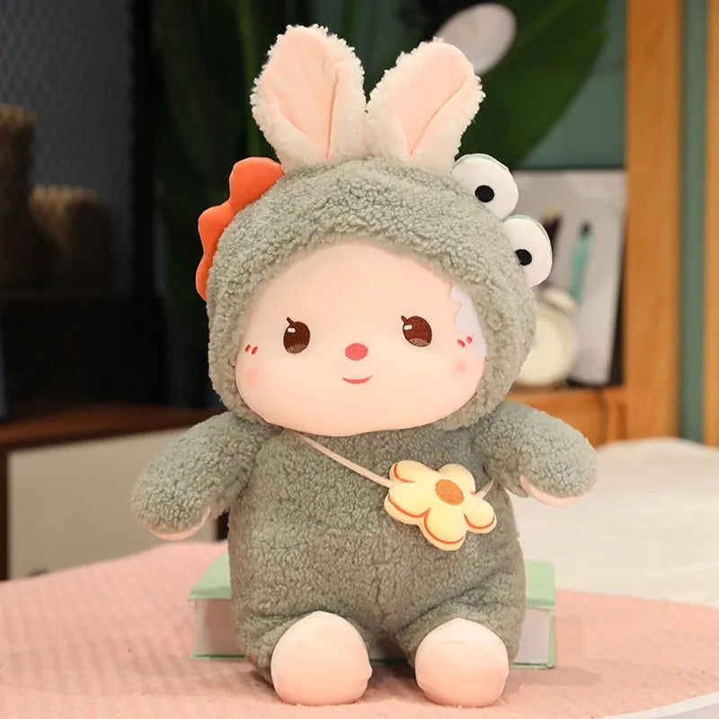 Rabbit Cosplaying Pig, Elephant, Sheep Plush Green Animals - Tophatter Daily Deals