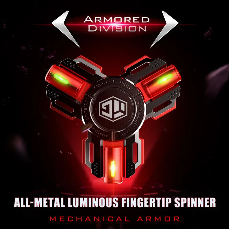 Glow Fidget Spinner Alloy EDC Long Spin Stress Relief - Tophatter Daily Deals