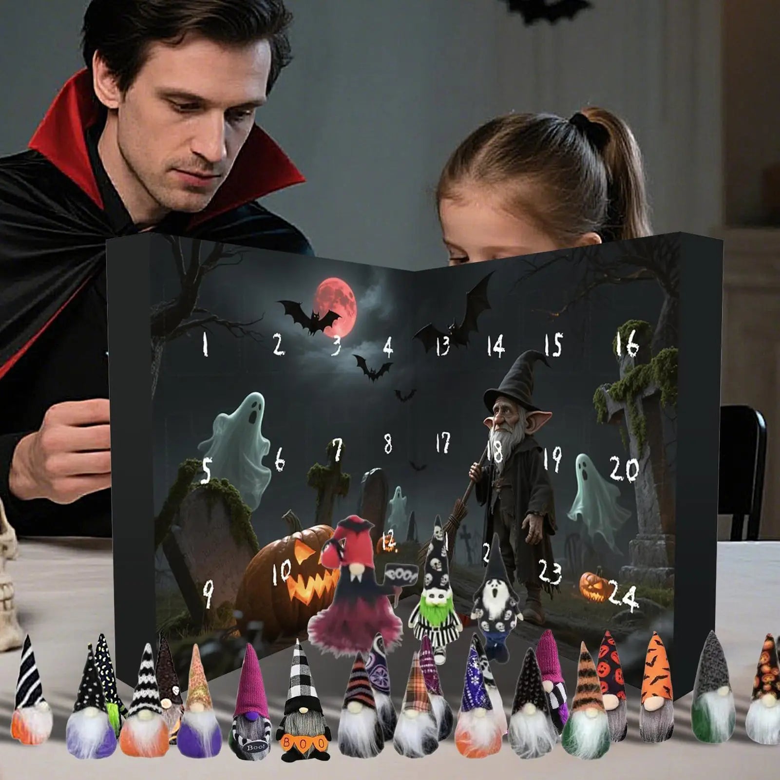 Gnome Countdown Calendar 24 Day Halloween Decor 2025 - Tophatter Daily Deals