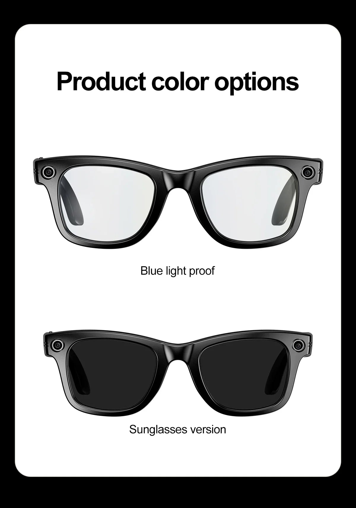 AI Smart Glasses 720P Translation Camera Sunglasses - Tophatter Daily Deals