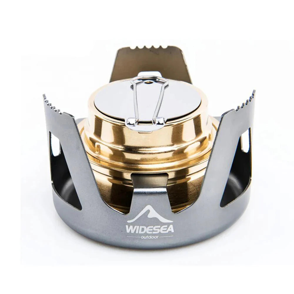 High-Quality Portable Alcohol Stove Grey Camp Cooking - Tophatter Daily Deals
