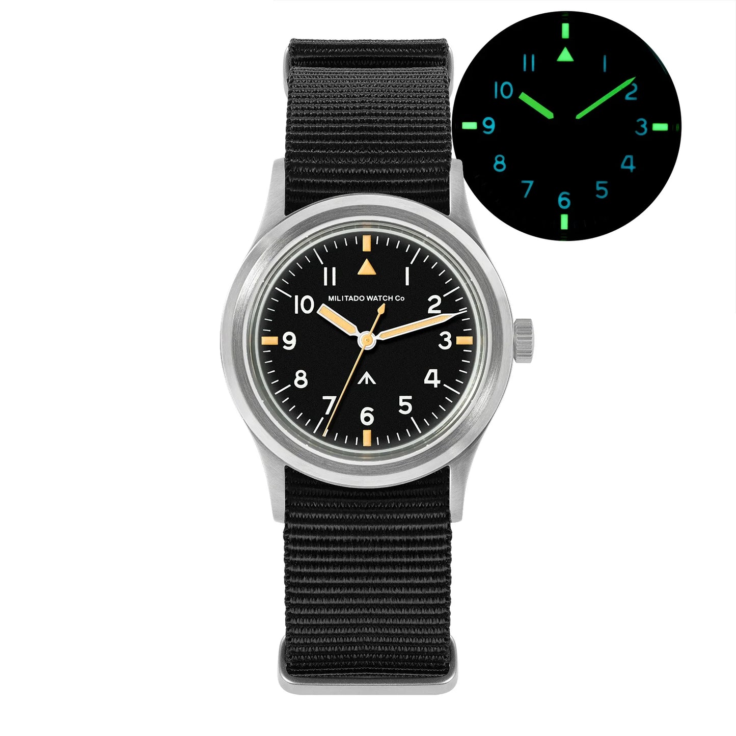 36mm Field Watch Sapphire Crystal VH31 Sweep Quartz - Tophatter Daily Deals