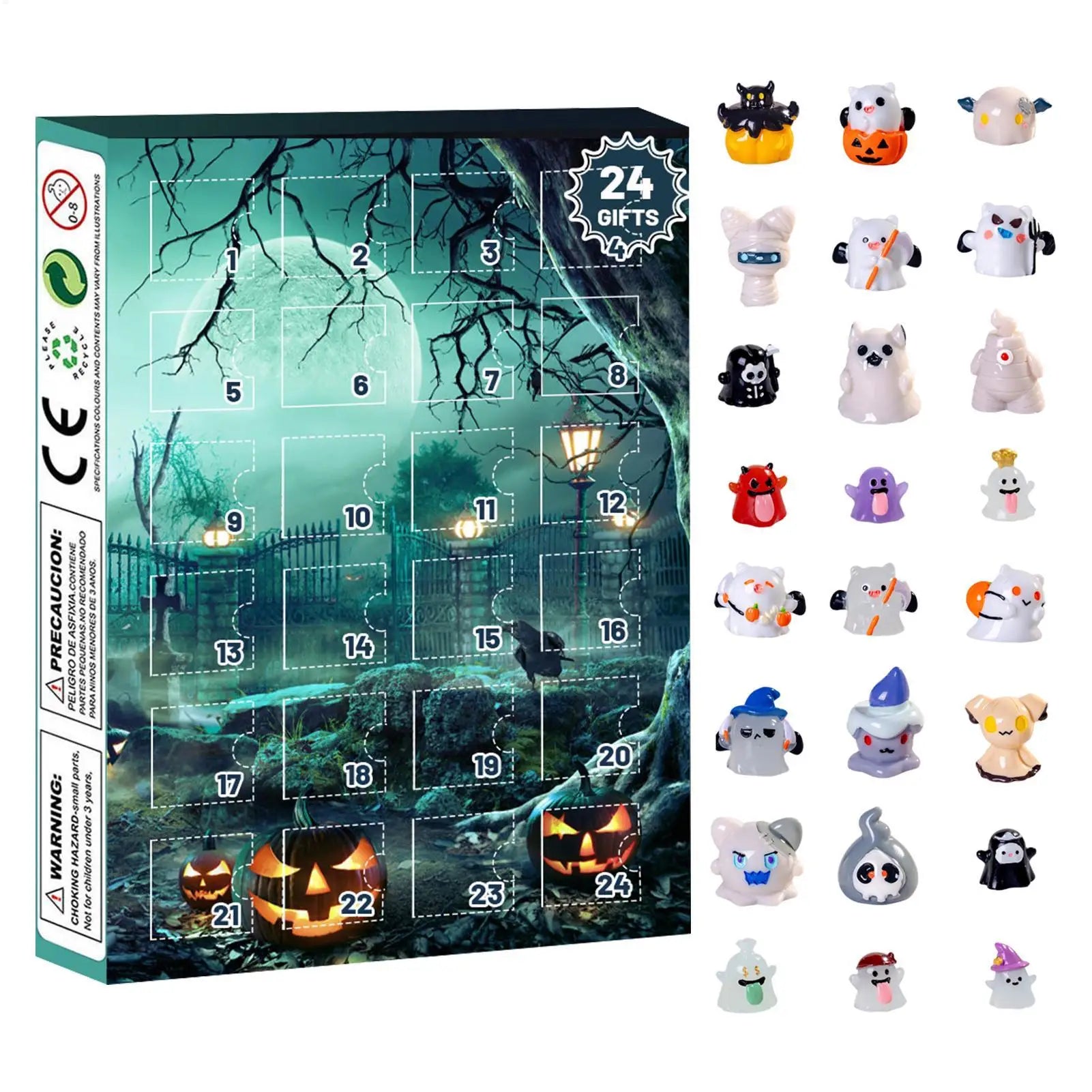 Halloween Advent Calendar 24 Days Tabletop Decor Collectible - Tophatter Daily Deals
