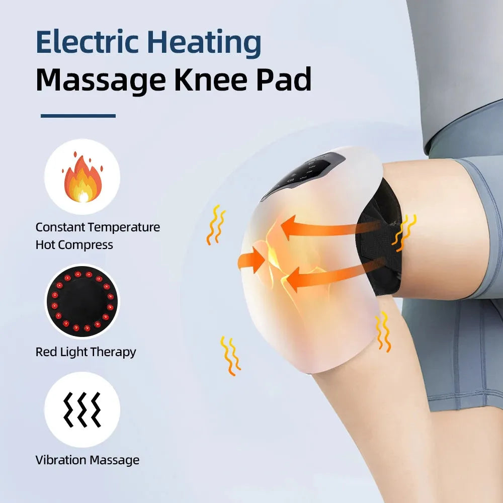 Cordless Knee Massager Infrared and Vibration Knee Pain Relief for Swelling Stiff Joints Stretched Ligament and Muscles Injuries - Tophatter Daily Deals