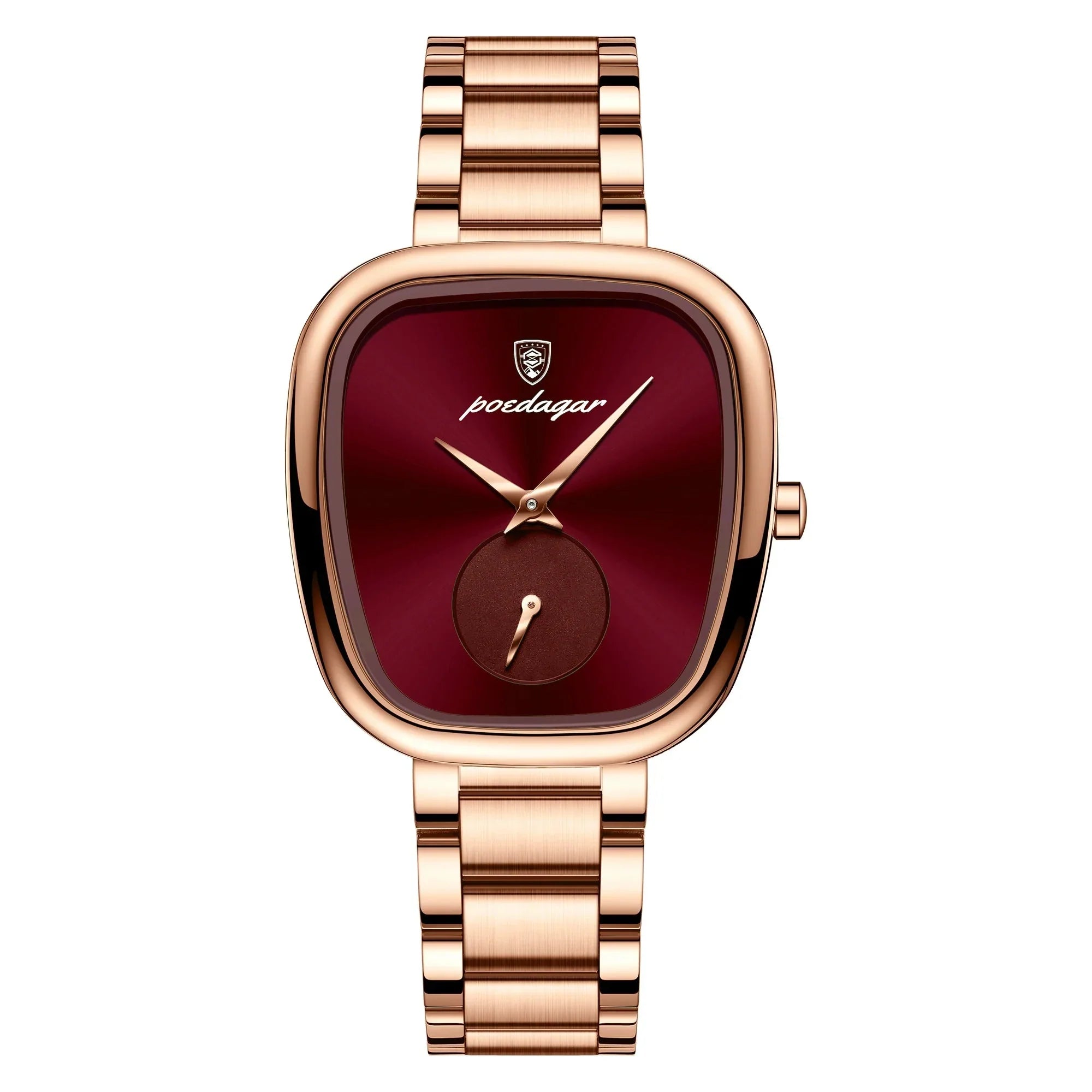 Women's Stainless Steel Waterproof Quartz Watch (Rose Gold Red) Apparel & Accessories > Jewelry > Watches - Tophatter Daily Deals