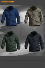 Lightweight Men’s Jacket - Tactical Zip, Polyester, Summer - Tophatter Daily Deals