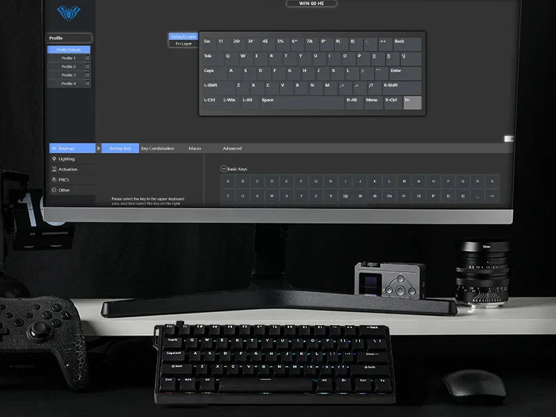 Mechanical 60 Percent Hot Swap Keyboard Aluminum RGB Hall - Tophatter Daily Deals