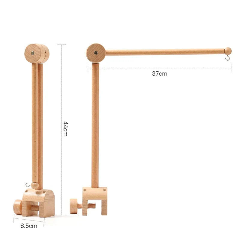 Wooden Crib Mobile Bracket Newborn Sensory Toys Soothing - Tophatter Daily Deals