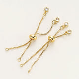 Adjustable Slider Chains For DIY Bracelet Making Accessories 18K - Tophatter Daily Deals