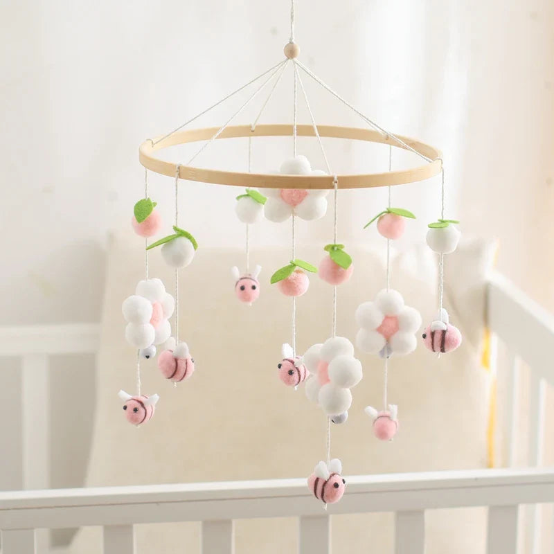 Baby Crib Mobile Wooden Musical Newborn Sensory Toys - Tophatter Daily Deals