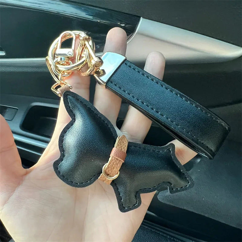 Leather Dog Keychain Car Charm Bag Hanging Accessory 01 - Tophatter Daily Deals