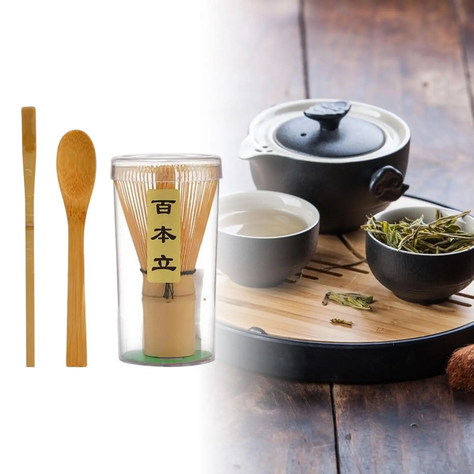 Bamboo Matcha Whisk Starter Kit Ceremonial Tea Eco Gift - Tophatter Daily Deals