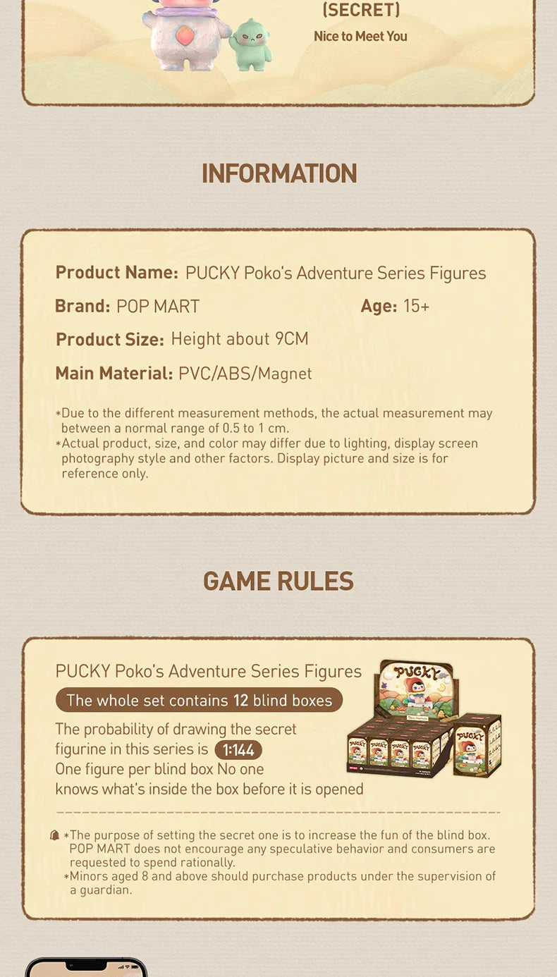 Genuine Pop Mart Pucky Poko's Adventure Series Figures Blind Box Animals - Tophatter Daily Deals