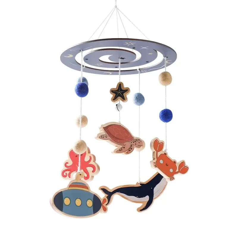 Wooden Crib Mobile Bracket Newborn Sensory Toys Soothing D - Tophatter Daily Deals