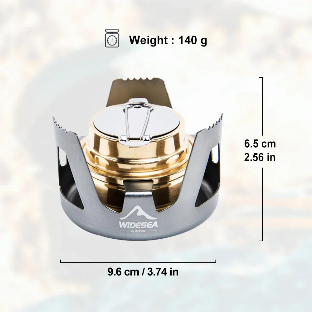 High-Quality Portable Alcohol Stove Grey Camp Cooking - Tophatter Daily Deals