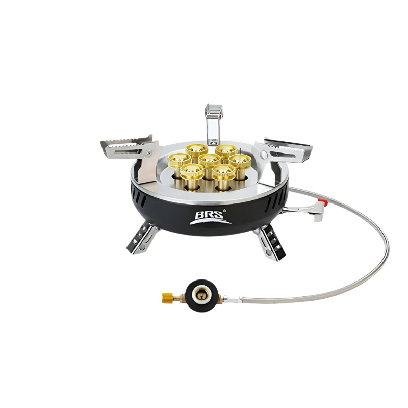 7-Core Camping Gas Stove Multi-Fuel Burner Black Camp Cooking - Tophatter Daily Deals